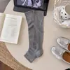 Meias-calça de Cobertura para Pés Estilo Ballet Cinza para Mulheres Primavera/Verão Malha Fina Aquecedores de Pernas Franzidos Inspirados em Miu Coberturas de Pernas Básicas Versáteis