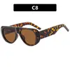 Gafas de Sol de Pierna Ancha Transfronterizas Europeas y Americanas Nuevo Marco Grande Adelgazantes Color Gelatina Personalidad Simple Retro Moda Versátil Gafas de Sol
