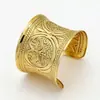 Pulseras Metálicas Anchas Transfronterizas, Brazaletes Extravagantes para el Brazo, Accesorios para la Muñeca, Accesorios de Danza de Dunhuang, Pulseras Abiertas de Estilo Étnico, Venta Directa Étnica Dai