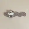 Nuevo Set de Dos Piezas Gato Kt Plateado Pasador para el Cabello Headdress Accesorios para Funda de Teléfono Móvil Parche Acrílico Decoración con Pegamento de Crema