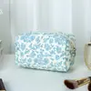 Bolsa de Maquillaje Creativa de Gran Capacidad, Bolsa de Almacenamiento Acolchada de Estilo Palacio de Alta Gama, Portátil, Suave, Linda, Bolsa de Nicho
