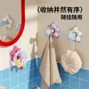 Gancho Creativo Lindo Color Dopamina Flor para Baño Sin Taladro Soporte para Toalla Bola de Ducha Gancho Adhesivo Extraíble