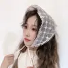 Pañuelo Triangular de Punto Estilo Dopamina, Pañuelo Estilo Francés para Mujer, Crochet de Encaje Estilo Pastoral de Verano al por Mayor, Adecuado para la Playa