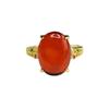 Anillo de Ámbar Natural Guan Yu Ámbar Sangre Anillo Cabujón para Mujer Vintage Fábrica Venta al por Mayor Dropshipping S3111802L