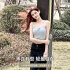 Dulce Chica Cool Hermoso Sujetador de Tirantes Traseros Ropa Interior Top de Tubo de Verano para Mujer Almohadilla de Pecho de Látex Recoge Sujetador Libre Venta al por Mayor Chaleco
