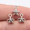 12x9x5mm 0,79g Cor Prata Antiga Comércio Exterior Mais Vendido Pequenos Acessórios de Pingente Estrela do Mar Pequeno Pingente