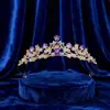 Coroa de Princesa de Cristal Infantil Tiara Menina Performance Aniversário Coroa Headband Performance de Palco Tiara Novo Estilo