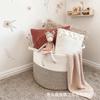 Cesta extra grande de corda de algodão, cesta de roupa suja, cesta de armazenamento de brinquedos, cesta de armazenamento para casa, cesta de armazenamento infantil, cesta de cobertores