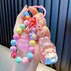 Colgante Llavero Oso con Cuentas, Exquisito Encanto Acrílico para Bolso, Llavero de Coche, Pequeño Regalo al por Mayor