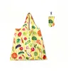 Bolsa de compras plegable en stock creativa bolsa de compras portátil transfronteriza poliéster 190T bolsa de compras de supermercado con estampado al por mayor