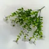 Buquê de Flores Violetas de Eucalipto com 7 Hastes Transfronteiriço Flor de Seda Casamento Casa Móveis Externos Decoração de Fotografia Buquê Artificial