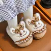 Pantuflas de algodón para niños y niñas, de otoño e invierno, de dibujos animados para bebé, para el hogar, de padre e hijo, zapatos de algodón para interior