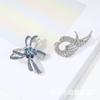 Nuevo broche de rosa de aleación de diamantes europeo y americano, diseño de personalidad elegante de alta gama, pin de planta, ramillete al por mayor