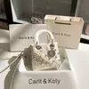 Dropshipping Nicho Bolso Lady Dior con Patrón de Rombos Incrustaciones de Diamantes Primavera 2026 Bolso de Mano de Oficina de Gama Alta Venta al por Mayor