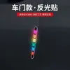 Adesivos Refletivos de Advertência para Uso Noturno, Carroceria, Caixas de Roda, Retrovisores, Maçanetas das Portas, Decoração Personalizada Anti-Colisão, Adesivos à Prova d'Água e Resistentes ao Sol