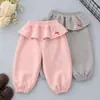 Calça Infantil Estilo Outono Calça Jogger 2026 Nova Calça Casual para Bebê Calça de Moletom Infantil Calça Longa Estilosa para Meninas