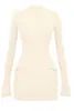 Traje Nuevo de Mujer 2025 Moda Sexy Chica Caliente Falda Ajustada al Cuerpo Elegante Elegante Delgado Vestido de Manga Larga Exportación