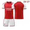 Grandes Cantidades de Maillots Transpirables de Secado Rápido Impresos en Stock 2627 Kits de Fútbol del Arsenal Local y Visitante de Manga Corta