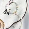 Pulseras de Cerámica de Jingdezhen Que No Se Desvanecen, Joyería de Alta Gama para Mujer, Nuevo Estilo Chino, Accesorios Versátiles de Estilo Nacional, Venta al por Mayor