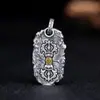 Diseño Original Colgante Vajra de Plata Pura Estilo Tíbet, Estilo Étnico Personalizado, Colgante Artesanía Fina de Plata y Cobre Vintage Venta al por Mayor