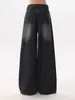 Pantalones de mezclilla bordados de moda para mujer, nuevos estilos de primavera y otoño, adelgazantes, holgados de pierna ancha, largos hasta el suelo para figuras tipo pera