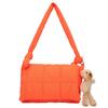 Bolso Cruzado de Algodón y Plumas Nuevo Otoño e Invierno 2025 para Mujer, Mochila Bandolera Moda Acolchada de Gran Capacidad, Bolso de Hombro para Estudiante, Tendencia