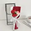 Dia dos Namorados e Dia das Mães Novo Conjunto de Caixa de Presente com 3 Peças de Flor de Rosa de Sabão Artificial Flor Eterna Cravo