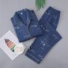 Pijama Masculino Primavera e Outono 100% Algodão Manga Longa Lançamento Tamanho Grande Verão Algodão Outono e Inverno Uso Jovem Roupa de Casa