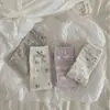 Meias de Meia-Perna Florais de Primavera para Meninas Doces com Laço Lilás Claro e Bolinhas, Meias Retas Finas Respiráveis Estilo Ins