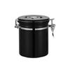 Lata de Armazenamento de Grãos de Café em Aço Inoxidável 304 Lata Selada para Pó de Café Lata de Armazenamento para Chá Leite em Pó Capacidade Extragrande 1L-3L