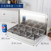 Caja de condimentos abatible de acero inoxidable 304, caja de condimentos comercial, caja de almacenamiento, caja para ingredientes en polvo de hielo de cocina, caja de muestra cuadrada