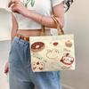 Carta artística Bento saco ombro bolsa de lona masculino e feminino estudantes Classe bolsa de livro portátil estilo coreano design de nicho