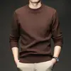 Suéter de punto tipo pullover con cuello redondo para hombre, tejido grueso, popular modelo nuevo para primavera, otoño e invierno