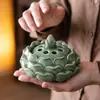 Quemador de Incienso de Loto Cerámico Paso a Paso Quemador de Incienso de Loto Inserto para Incienso Hogar Salón de Té Zen Accesorios para Juego de Té Soporte para Incienso Soporte para Incienso