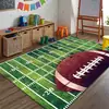 Tapete Verde Temático de Esportes Estilo Americano Transfronteiriço para Uso Doméstico em Sala de Estar, Quarto, Cabeceira, Varanda, Tapete para Esportes e Entretenimento