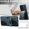 Funda para teléfono Samsung S26/25Ultra con patrón de cera de aceite, Note20 con banda elástica y tarjetero, funda protectora de cuero