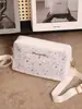 Tendencia Transfronteriza 2025 Patrón de Rombos Bolso Cuadrado Pequeño Bolso Cruzado Dorado y Plateado de Moda para Mujer Estilo Coreano Bolso Cruzado para Cámara