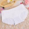 Ropa interior sin costuras de color caramelo con borde ondulado, de seda helada transpirable, una pieza, de cintura media, de cintura baja, estilo triángulo sexy para niñas, estilo nuevo