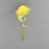 Caixa Plástica Transparente de PVC com Rosa em Folha de Ouro Caixa Triangular para Tocha Caixa para Buquê Caixa de Presente Fabricante de Presente para o Dia dos Namorados