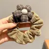 Otoño Invierno Estilo Coreano Cuadros Lazo para el Pelo de Intestino Grande Mujer 2026 Nuevo Gama Alta Súper Grande Cuerda para Moño Flor en la Cabeza Accesorios para el Cabello