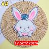 Peluche de Conejo de Dibujos Animados Lentejuelas Bordado Parche de Tela para Ropa Hecho a Mano Accesorios de Conejo para Bolsa de Niños Parche al por Mayor