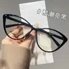 Gafas de sol de moda con ojo de gato marrón para mujer, gafas de alta gama anti-ultravioleta, sin maquillaje, marco adelgazante de moda, gafas, venta directa