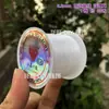 Material 5-77mm furo lateral redondo lantejoulas brancas costuradas à mão contas brancas sólidas peças pendentes Contas para joias DIY