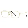 Gafas de Prescripción Doradas Ligeramente Maduras para Hombre, Se Pueden Personalizar con Graduación, Elegantes y Atractivas, Adecuadas para el Viaje Diario, Gafas Estudiantiles Sin Graduación E