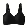 Sujetador sin costuras de cobertura total de talla grande europeo y americano transfronterizo para mujer, push-up y levanta busto, copa fija sin varillas, sujetador cómodo