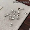 Joyería para uñas arte de uñas nuevo fondo abierto pila terminada taladro mini tamaño pequeño diamante bola de diamante plata decoraciones para uñas al por mayor