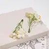 4 cabezas de flor de seda artificial con teñido degradado, cabezas pequeñas de flor de ciruelo para tocados de boda hechos a mano DIY, pequeños ramos de flores artificiales al por mayor