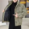 Nueva Chaqueta de Algodón de Pana para Hombre de Invierno, Cuello Alto, Casual, Cálida, Moda de Alta Gama, Abrigo de Algodón Plumón, Ropa de Abrigo a Prueba de Frío, Moderna