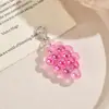 Novo chaveiro de acrílico fofo de cacho de uva, pingente adorável para bolsa de casal, chaveiro de carro criativo para mulheres