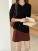 26 Suéter Base Elegante de Lã Merino 100% para o Início do Outono com Capuz Manga Longa Solto 60333